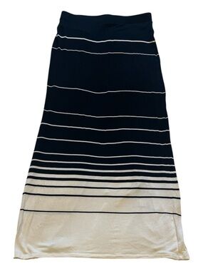 DALIA Striped Black and White Maxi Skirt Size Small Stretchy